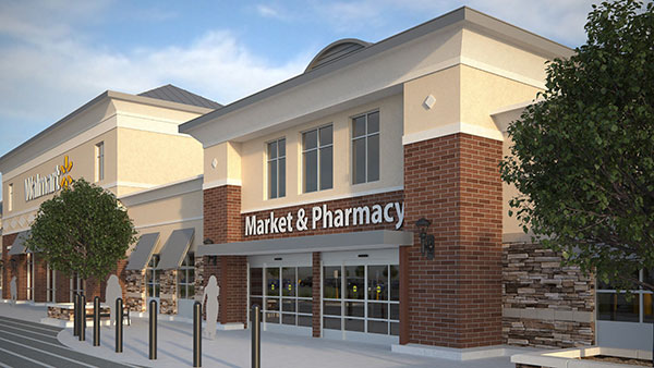 A rendering of the Walmart planned for Reynolds Crossing. (Courtesy of CBRE)