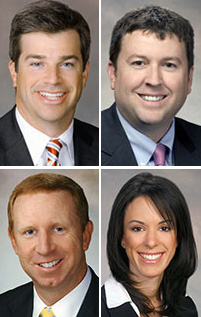 Clockwise from top left: Eric Robison, Dwayne Faria, Bruce Bigger and Nikky Jassy.