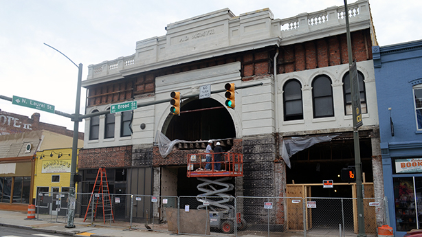 The former trolley station at 814 W. Broad St. (Photos by Mark Robinson)