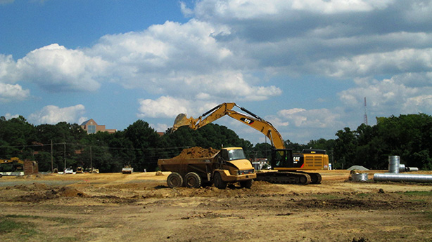 Work has begun at the site of a planned Southern Season grocery store. (Photo by Michael Schwartz)
