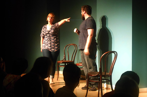The Richmond Comedy Coalition breaks in its new space at 8 W. Broad St. (Photos by Burl Rolett)