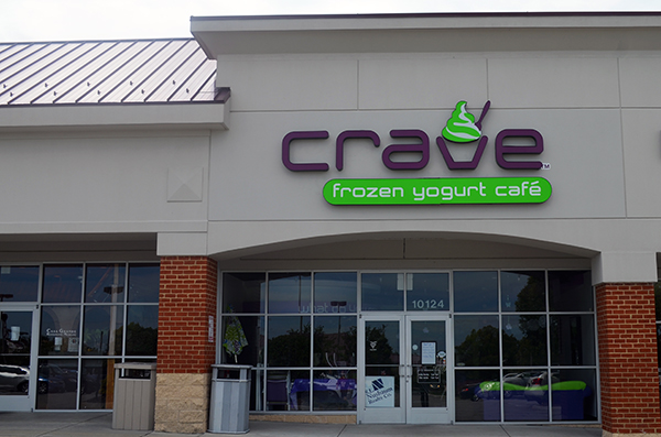 Crave Frozen Yogurt's store at 10124 Brook Road closed Aug. 11. (Photos by Mark Robinson)