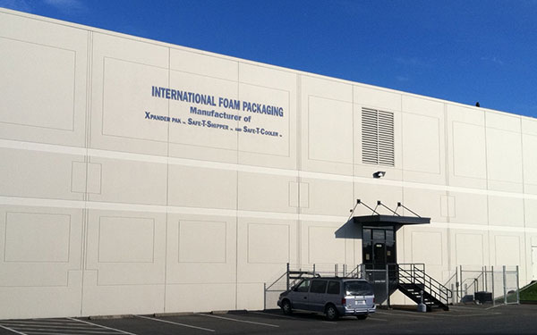 International Foam Packaging's headquarters near the airport. (Photo by Michael Schwartz)