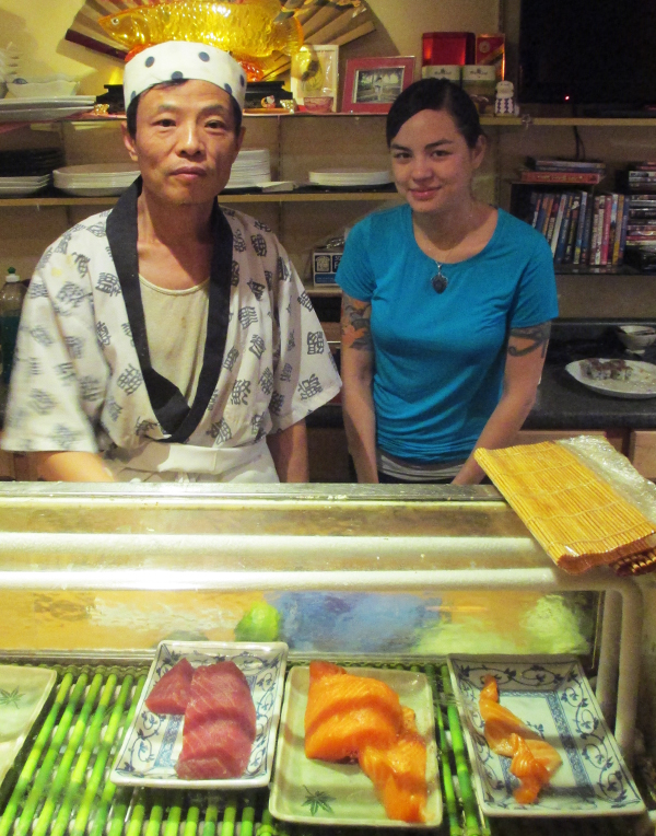 Niwanohana owner and sushi chef Hua Ke and the general manager Sabrina Boggs.