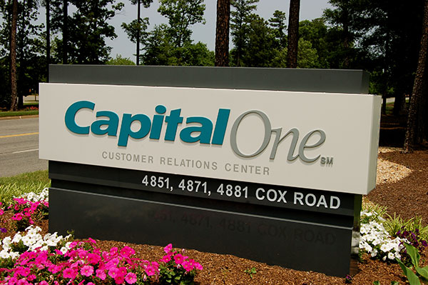A Capital One sign in Glen Allen. (2007 photo by Flickr user Taber Andrew Bain)