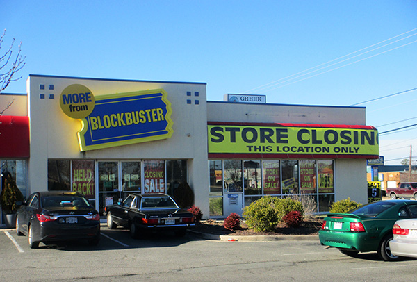 The Blockbuster video store at 9503 W. Broad St. (Photo by Brandy Brubaker)
