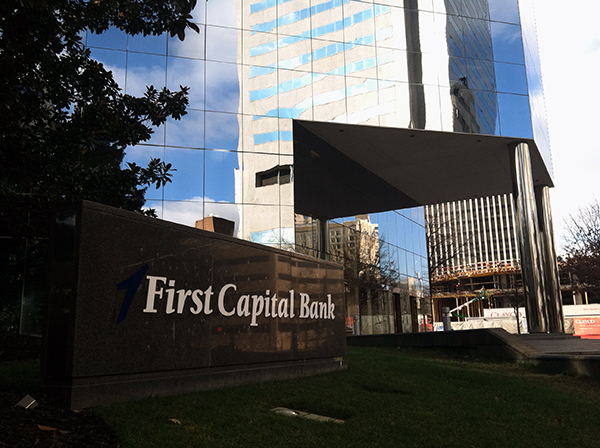 First Capital Bank's downtown branch at 901 E. Cary. (Photo by Michael Schwartz)