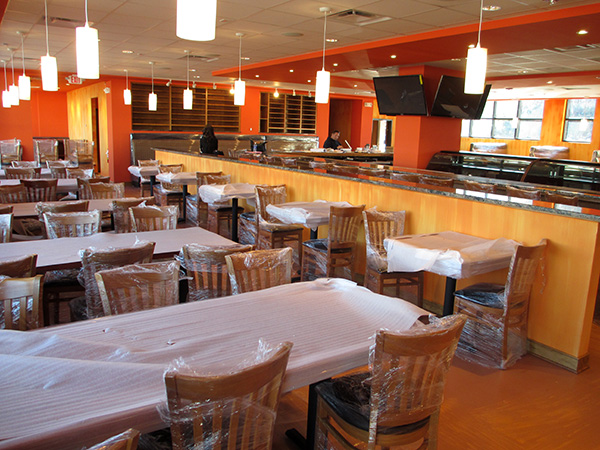 The restaurant's in-progress interior, as seen in late December.