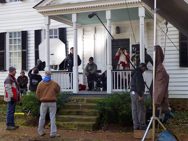 "Turn" films at Shirley Plantation in Charles City. (Photo by Antony Platt/AMC)