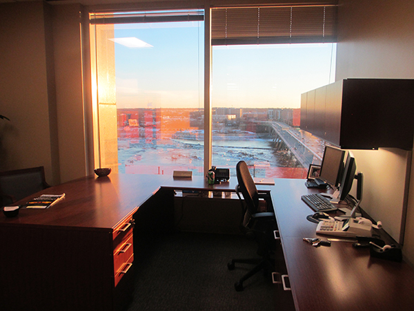 Elliott Davis's Richmond offices have views of the city and the James River.