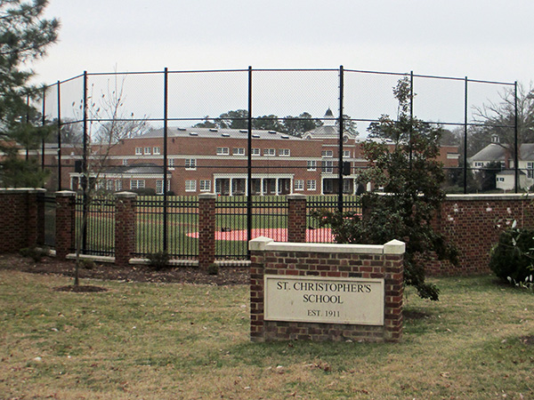 St. Christopher’s School is an all-boys school at 711 St. Christopher’s Road.