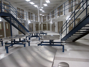 Inmates will spend a majority of their time in their assigned pod. (Photo by Brandy Brubaker.) 