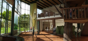 Boy Scouts Interior (submitted by Baskervill): ?The center will feature an indoor rock climbing wall and treehouse.
