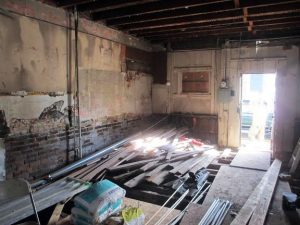 The building that housed a general store in the late 1800s will be renovated as a three-bedroom home. Photo by Brandy Brubaker.