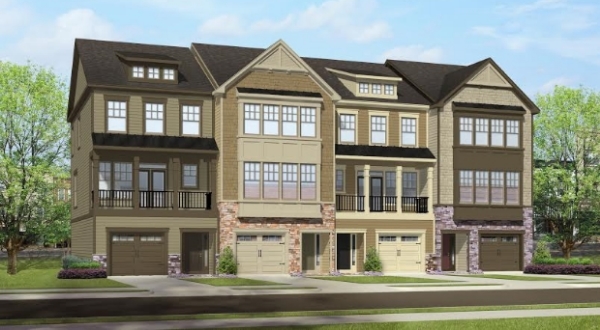 A rendering of the townhouses set for construction by Atack. 