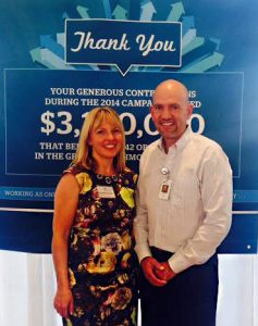 Big Brothers Big Sisters of Richmond & Tri-Cities Executive Director Ann Payes and ACECF Grantmaking Committee Co-Chair Brad Ewald at yesterday's 