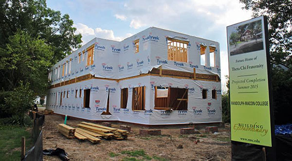 A new Theta Chi house will be ready to house 14 Randolph Macon College students once school starts. Photos by Brandy Brubaker.