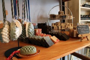 Sacred Waters' retail component sells jewelry, soaps and other health and beauty supplies. 