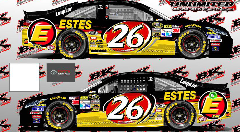 The Estes name will appear on a NASCAR racer's car on this year's circuit.  Image courtesy of Estes. 