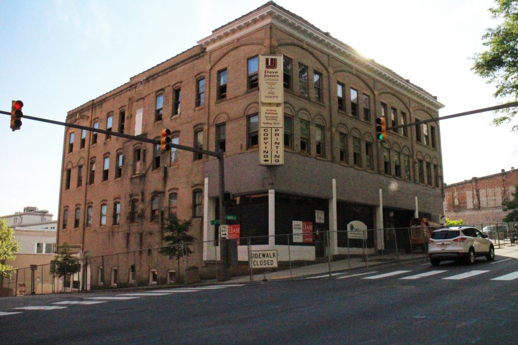 The building at 525 E. Main St. is once again set for redevelopment. Photos by Katie Demeria.