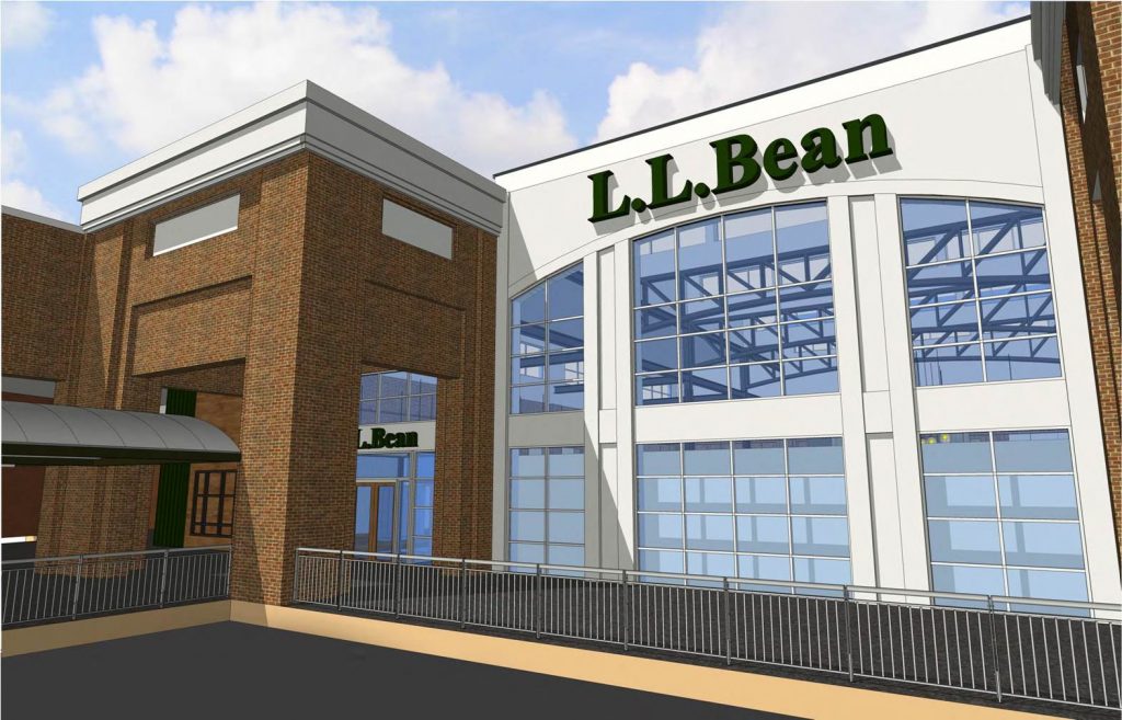 L.L.Bean is making its entrance in the Richmond market with a large store at Short Pump. Rendering courtesy of L.L.Bean.