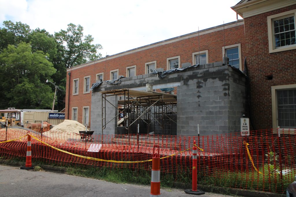 Construction is underway at Duncan United Methodist. Photos by Jonathan Spiers.