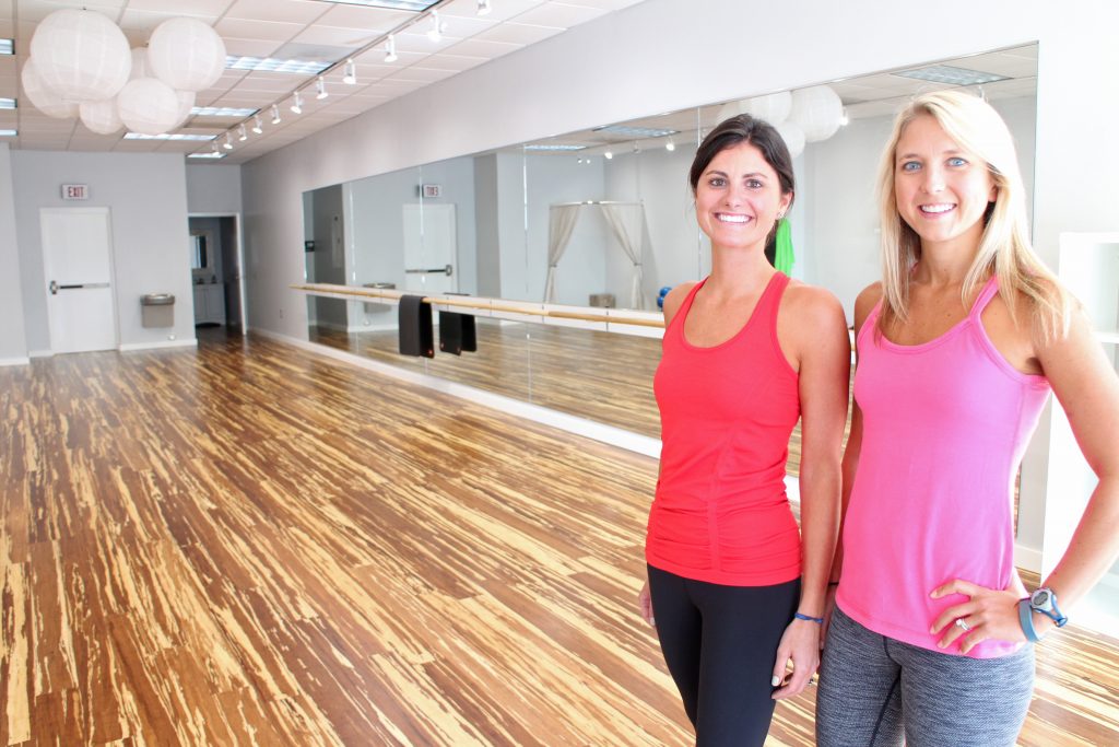 Polly Taylor (left) and Sara McGlothlin recently opened a new fitness studio in the West End.
