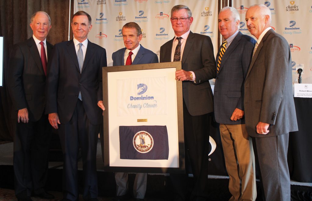 From left: Tom Chewning, Tom Farrell, Tim Finchum, Bobby Wadkins, Curtis Strange and Robert Wrenn.