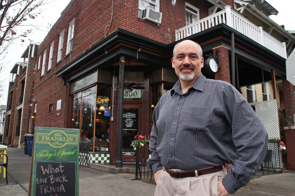 Steven Gooch is stepping in as the new owner of The Franklin Inn off of Monument Avenue. Photos by Michael Thompson.