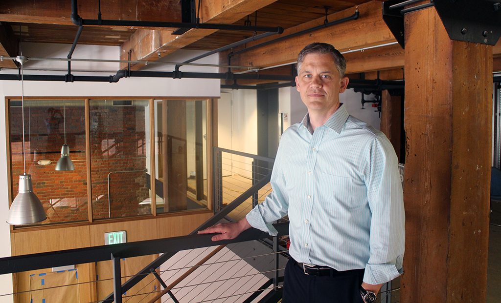 Though Logic's Jeff Deyerle inside the company's new Richmond office. 