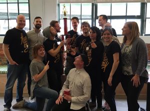 The Hue & Cry team celebrate their win. Photo courtesy Wendy LaMaskin.