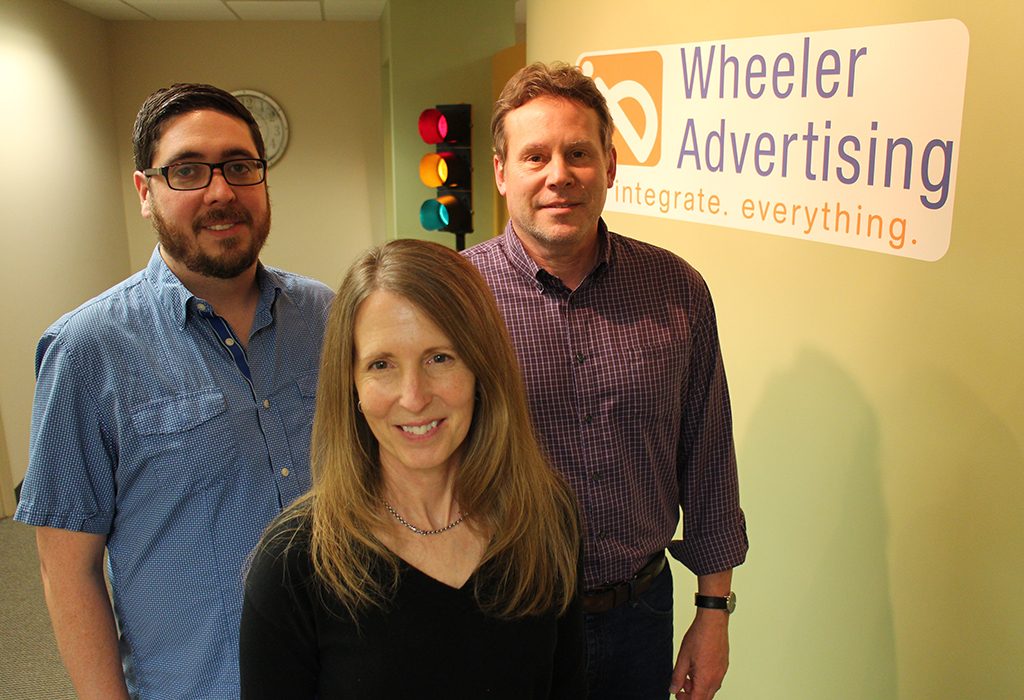 Luanne Stamp is heading up the local office with producer Jared Olguin, left, and creative director David Dohmann.