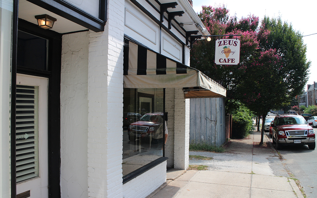 The former Zeus Gallery Cafe at 201 N. Belmont Ave. has been sold. (J. Elias O'Neal)