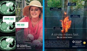 The Martin Agency created a stroke awareness campaign for UHS.