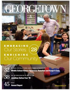 The cover of the winter edition of Georgetown Days magazine.