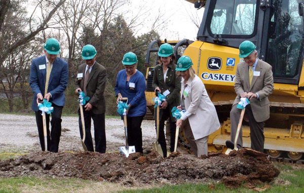 GFCFS executives and board members ceremonially break ground on the new facility. (Mike Platania)