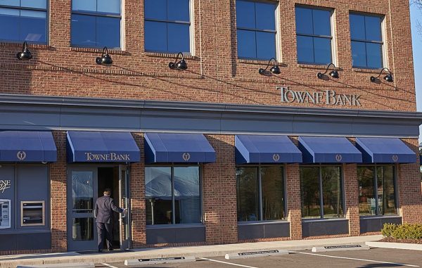 The 3,000-square-foot TowneBank branch at 4901 Libbie Mill East Blvd. (TowneBank)