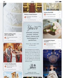 Ndp created an ad resembling a Pinterest board for The Jefferson Hotel.