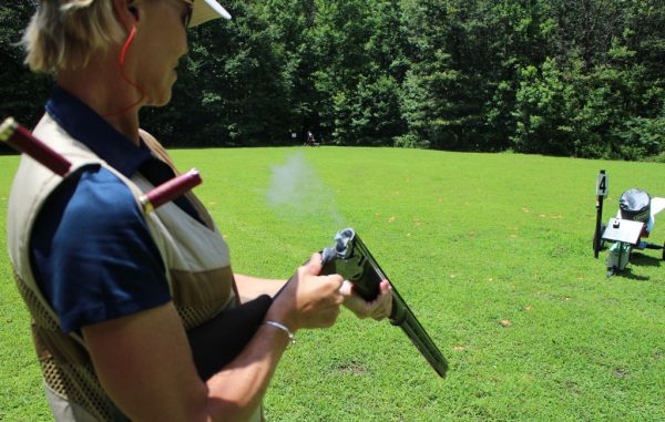 Bruffy does target practice at Old Forge Sporting Clays. (Jonathan Spiers)