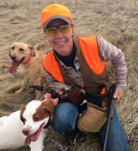 Bruffy on a G.R.I.T.S. pheasant hunt in Montana. (Courtesy Kim Bruffy)