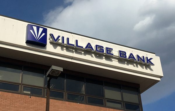 village bank sign