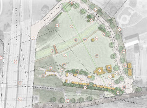 The amphitheater site proposal. (Courtesy of Venture Richmond)