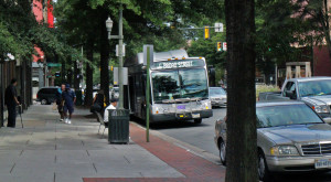 Bus traffic on Broad Street was much heavier before the GRTC's new transfer plaza.