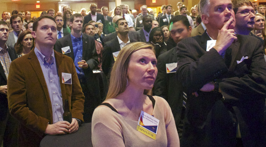 The crowd watches the award presentation at Wednesday evening's Venture Forum RVA event. Photos by Michael Thompson.