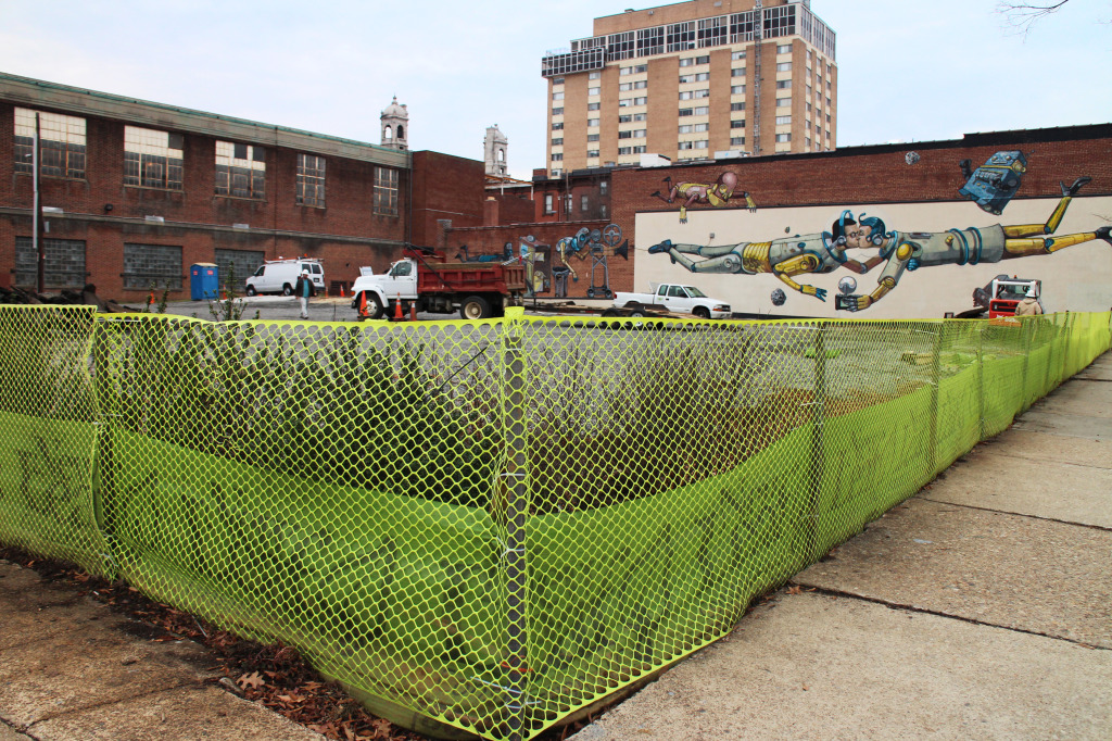 The downtown YMCA is repaving an empty lot along West Grace Street. Photos by Katie Demeria.